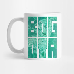 Bogota, Colombia City Map Typography - Watercolor Mug